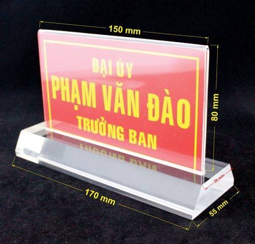 Biển Chức Danh Mica Quân Đội