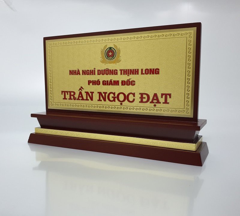 Biển Chức Danh Công An Gỗ Đồng