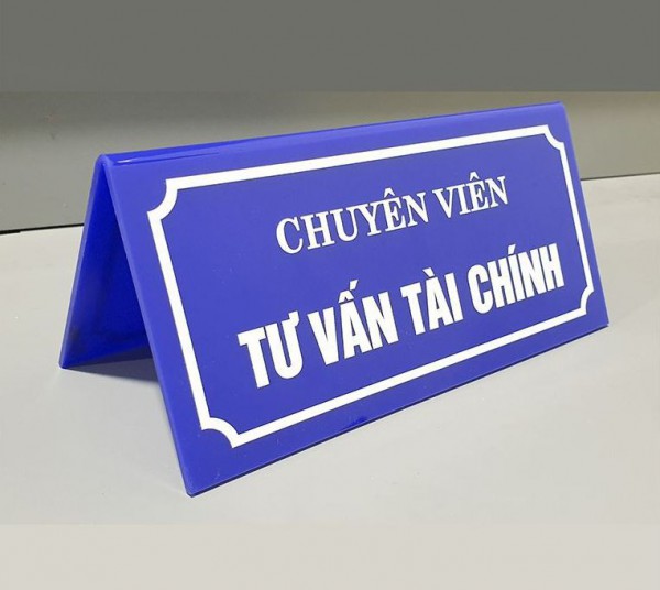 Biển chức danh Mica chữ A in UV