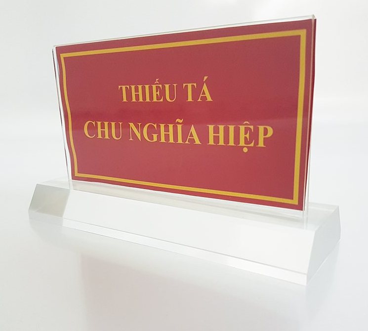 Biển Chức Danh Mica Quân Đội