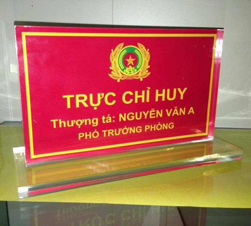 Biển Chức Danh Mica Công An