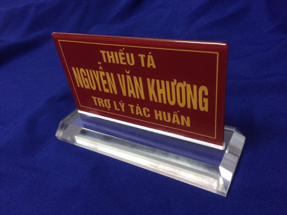 Biển Chức Danh Mica Quân Đội