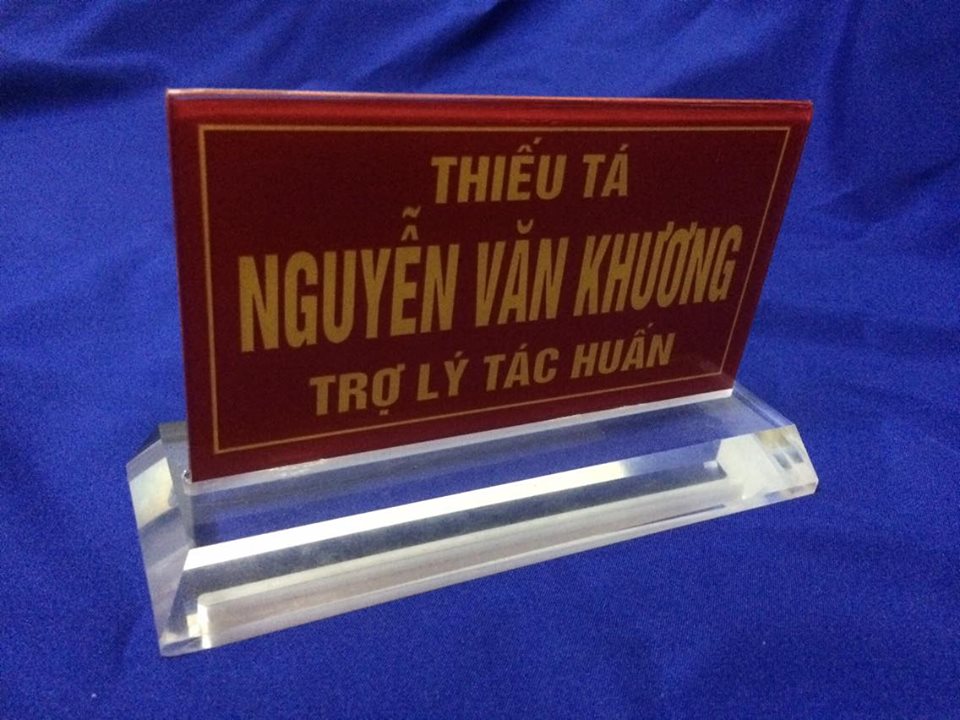 Biển Chức Danh Mica Quân Đội