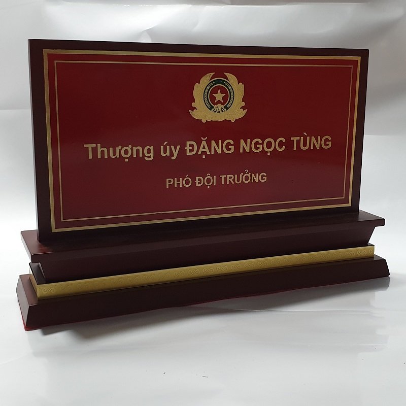 Biển Chức Danh Công An Gỗ Đồng