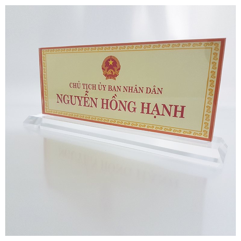 Biển chức danh Mica 1 cấp