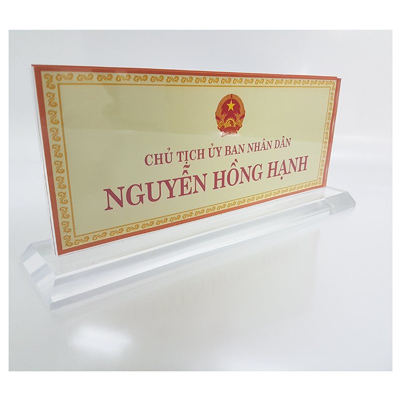 Biển chức danh Mica 1 cấp