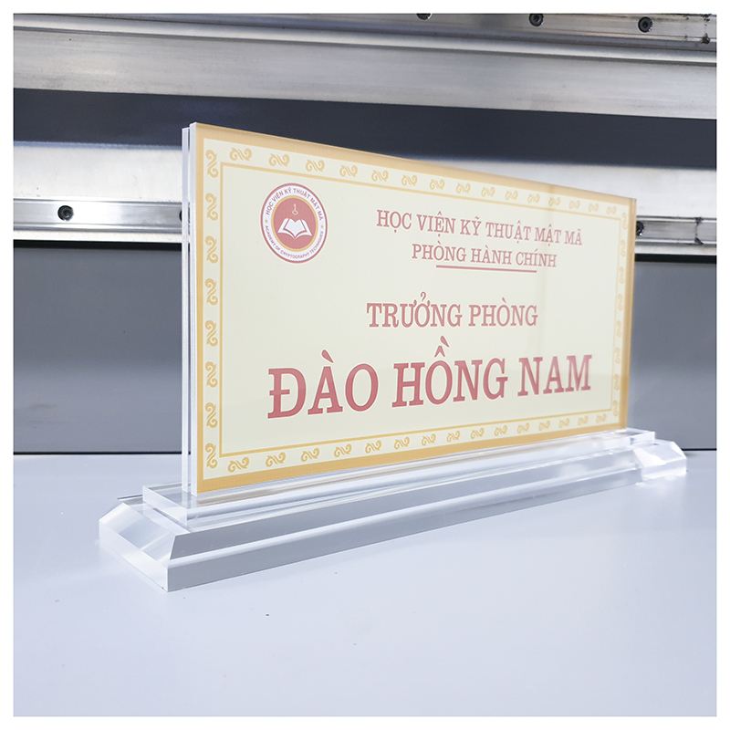 Biển chức danh Mica 2 cấp