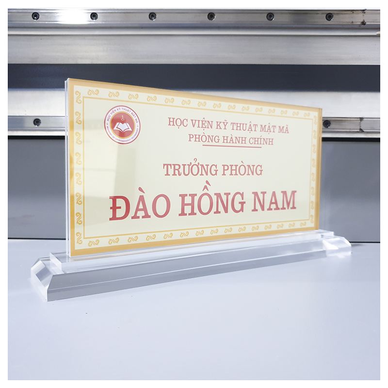 Biển chức danh Mica 2 cấp