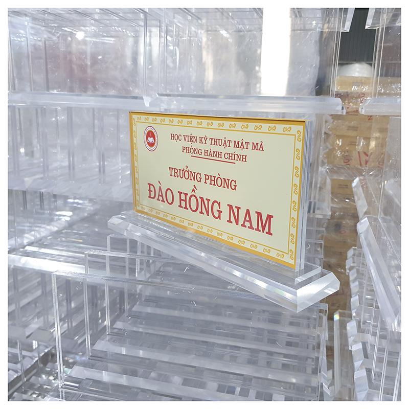 Biển chức danh Mica 2 cấp