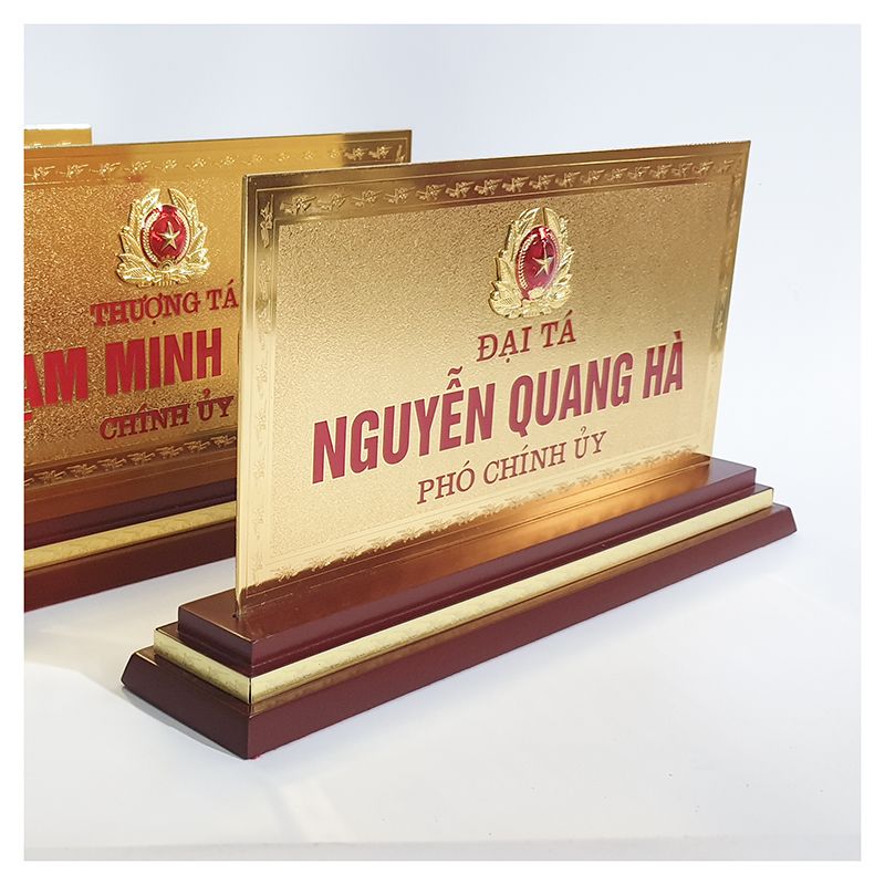 Biển Chức Danh Gỗ Đồng Quân Đội